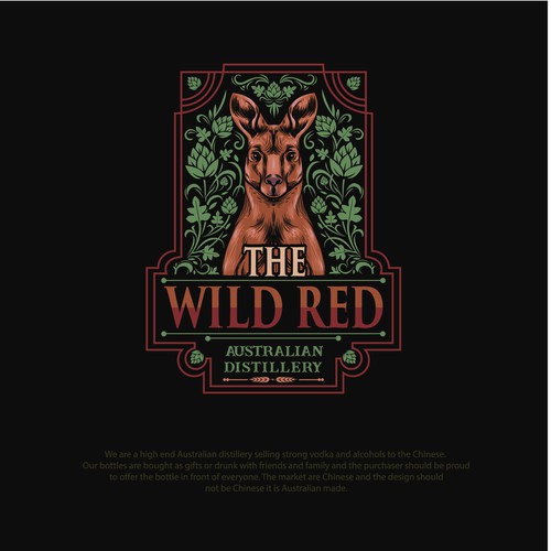Illustrated logo concept for The Wild Red