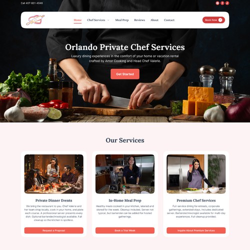 Luxury Website for Private Chef Service