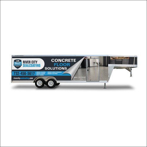 wrap design trailer for RIVER CITY SEAL COATING