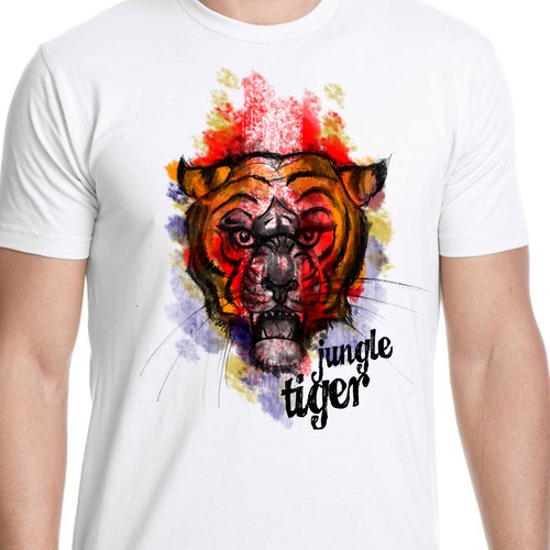 colorful jungle tiger