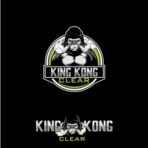 SILVERBACK OR GORILLA CARTOON CHARACTER vector for KING KONG CLEAR LOGO 