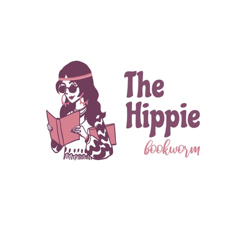 Logo for The Hippie bookworm web-site