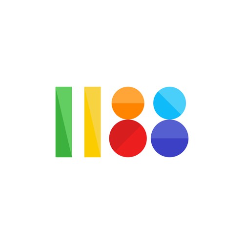 Colorful logo design for a digital agency called 1188