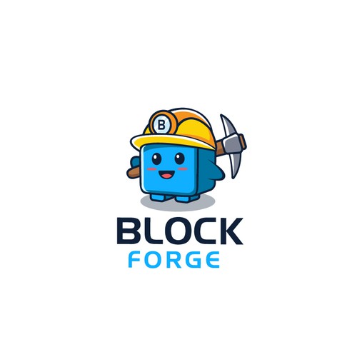 Cute Fun Logo For Blockchain Company