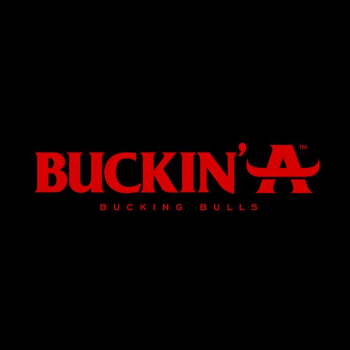 Logo for a clothing Bull enthusiast apparel called Buckin' A 