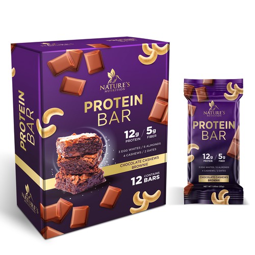 Tasty Chocolate Protein Bar (12) Bar Box Needed for Nature's Nutrition