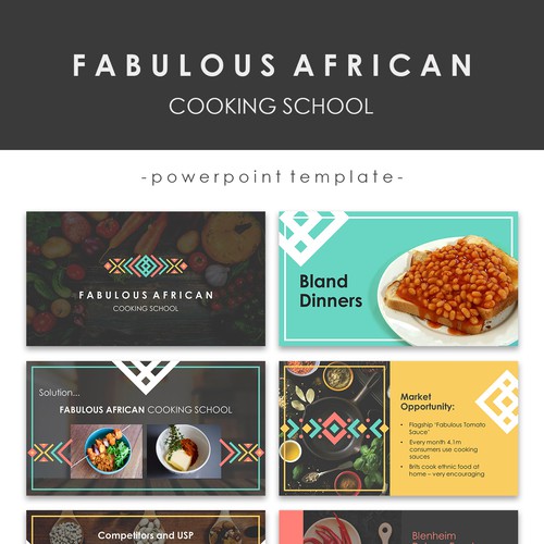 Powerpoint Template for Fabulous African Cooking School