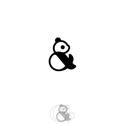Create Asian logo design combining an Ampersand (&) and a Panda