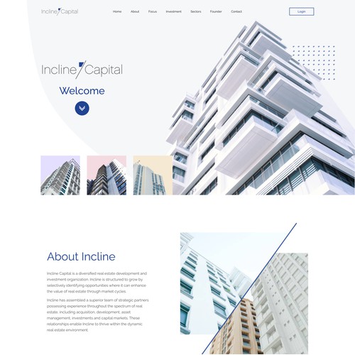Website design for Incline Capital