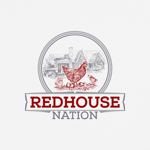 chicken farm logo design 