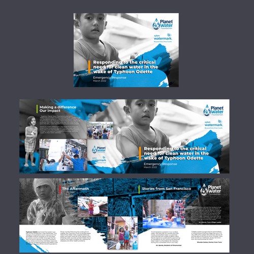 99NONPROFITS WINNER - Make an impactful brochure to present our humanitarian work after Typhoon