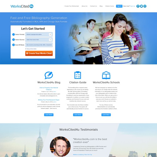 Help workscited4u.com with a new website design!