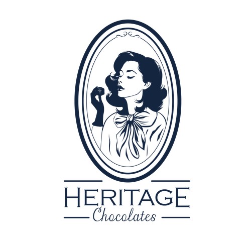 Vintage logo for chocolate manufacture
