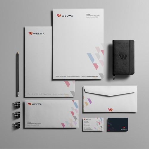 Logo and brand concept for welwa; high end management consulting for B2B companies