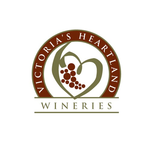 Victoria's Heartland Wineries Logo Concept