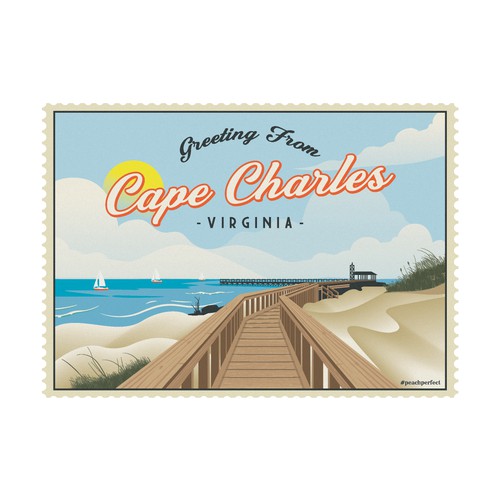 Postcard design illustration