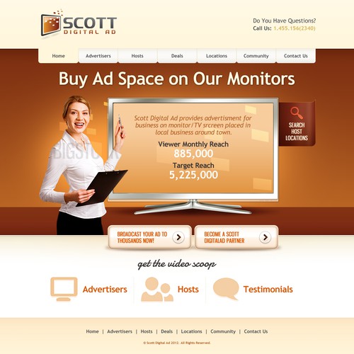 New website design wanted for www.scottdigitalad.com