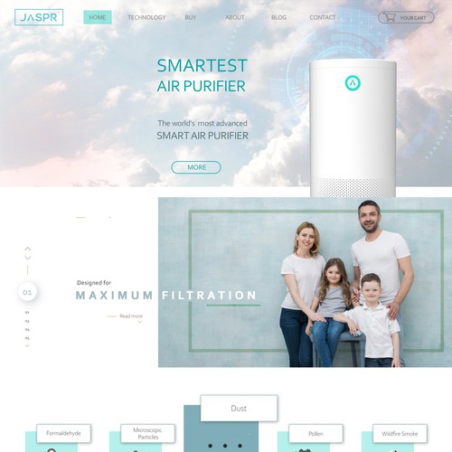 Web Page for Air Purifier 