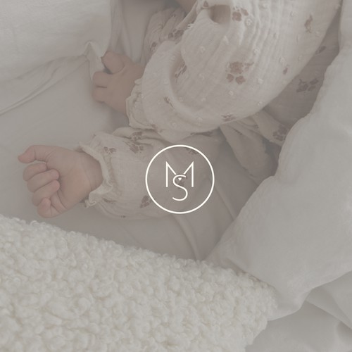 Calming Modern Abstract Logo for Organic Baby Clothing