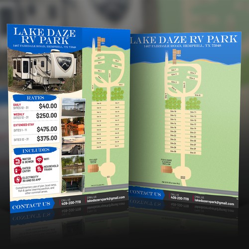 Flyer for Lake Daze RV Park