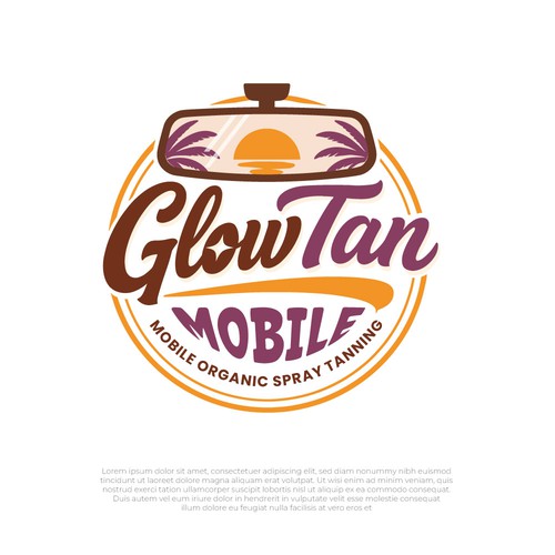 Glow Tan Mobile Logo Design