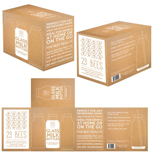 Glass Milk Bottle Packaging