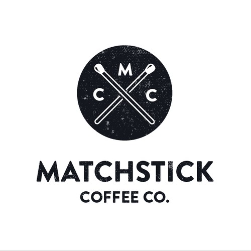 Rustic logo for a coffee company