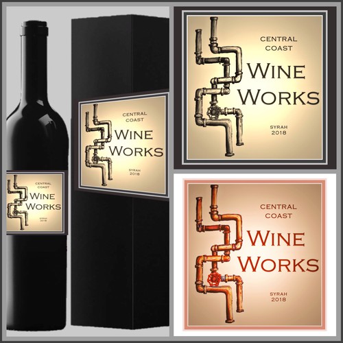 Concept label for Central Coast Wine Works