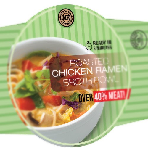 Roasted chicken ramen package design