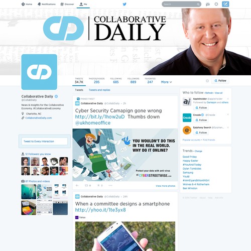 Collaborative Daily (Twitter Background & Icon Enhancement)