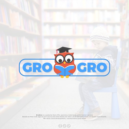 Cute Owl Logo , suitable for web bookstore