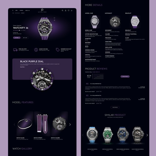 Watch Store Website (Product Page)