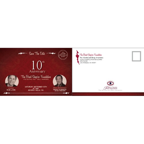 Save The Date Card for Elegant Charity Event