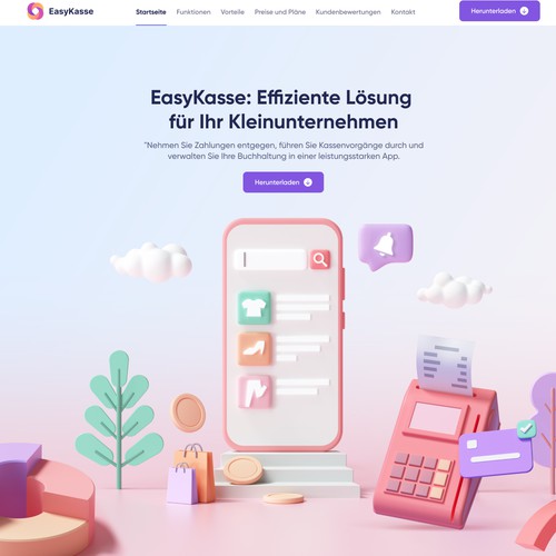 EasyKasse Website design