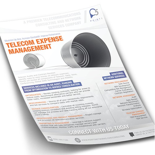 Corporate Product Sheet Design for Telecom & Tech Companies