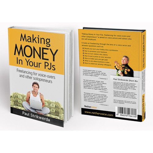 Design a captivating (e)Book cover for "Making Money In Your PJs."