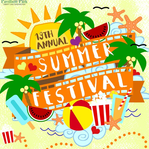 Poster Concept for Pavillion Park 19th Summer Festival