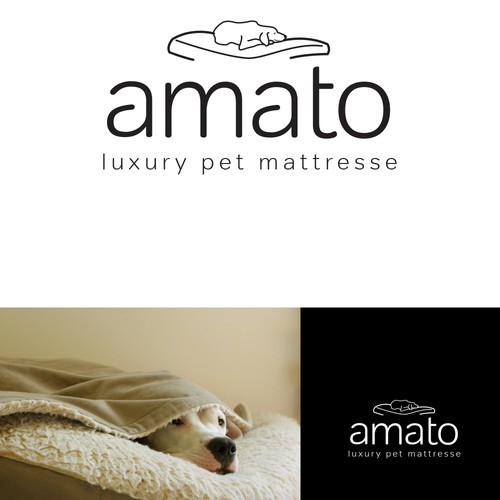 AMATO modern/luxury dog bed logo