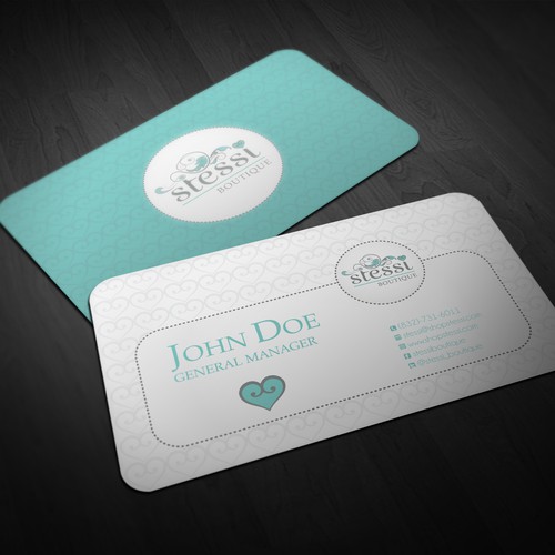 Beautiful Biz Cards needed for online fashion boutique, Stessi!