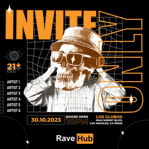 Ravehub Invite Flyer