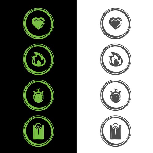 Icons for a fitness company