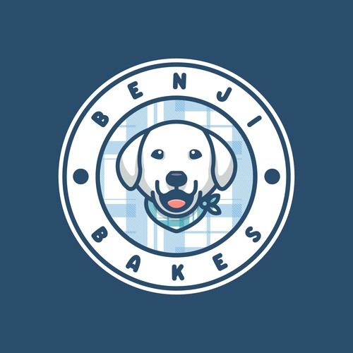 Dog logo concept for benji bakes