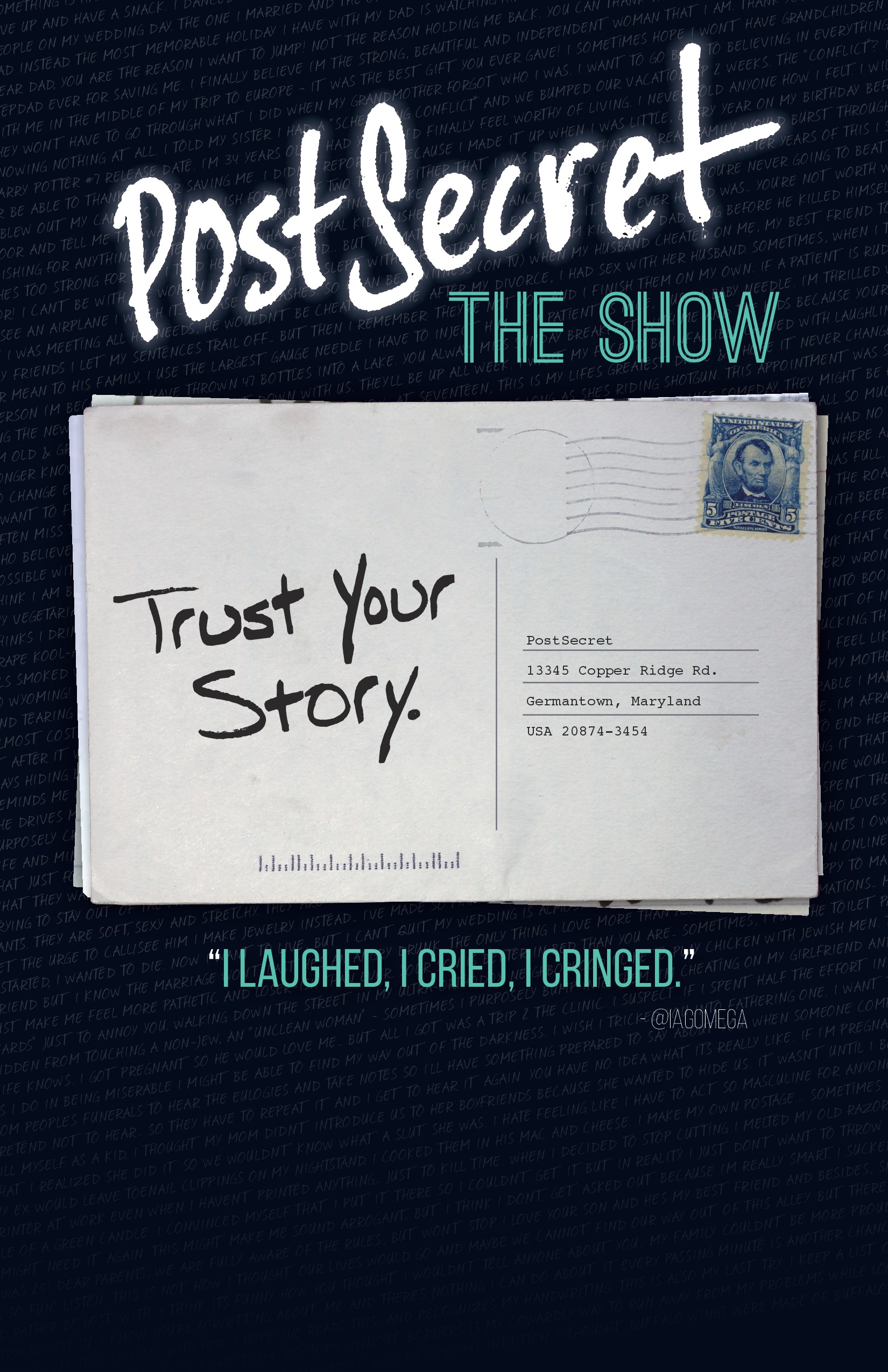 Creating a theatrical show poster for well-known blog PostSecret
