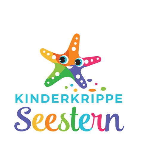 Adorable and cute logo for Kinderkrippe Seestern