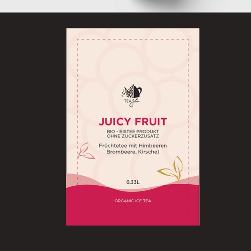 Organic ice tea Label design