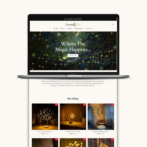 Twinkling Tree Website Design