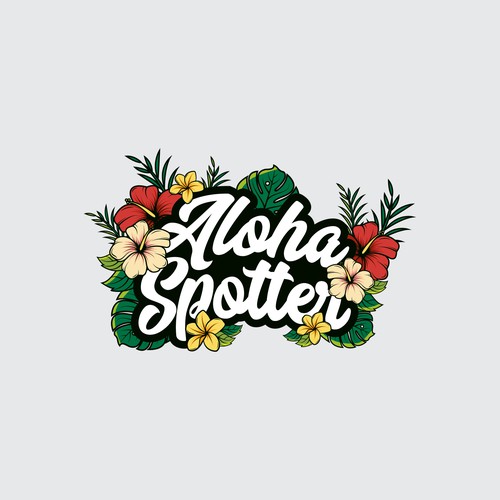 Hawaiian themed logo for a fashion blogger