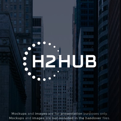 Modern logo for H2 HUB