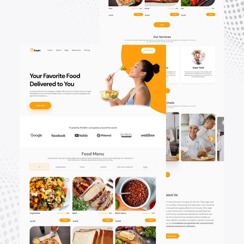  Food Website UI Design