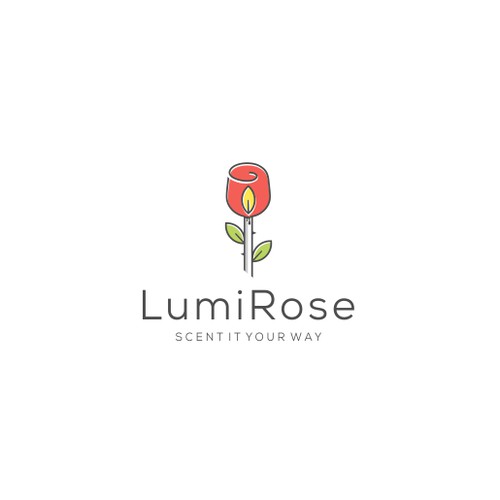 LumiRose logo design